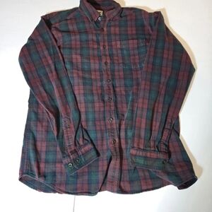 Plaid Button-Up Shirt